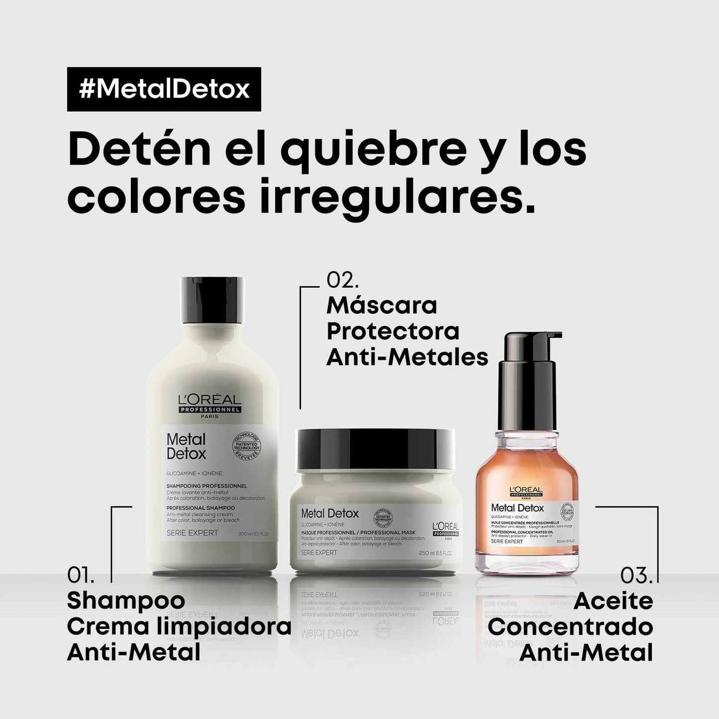 Aceite Concentrado Protector Anti-Deposito Metal Detox L’Oreal 50ml