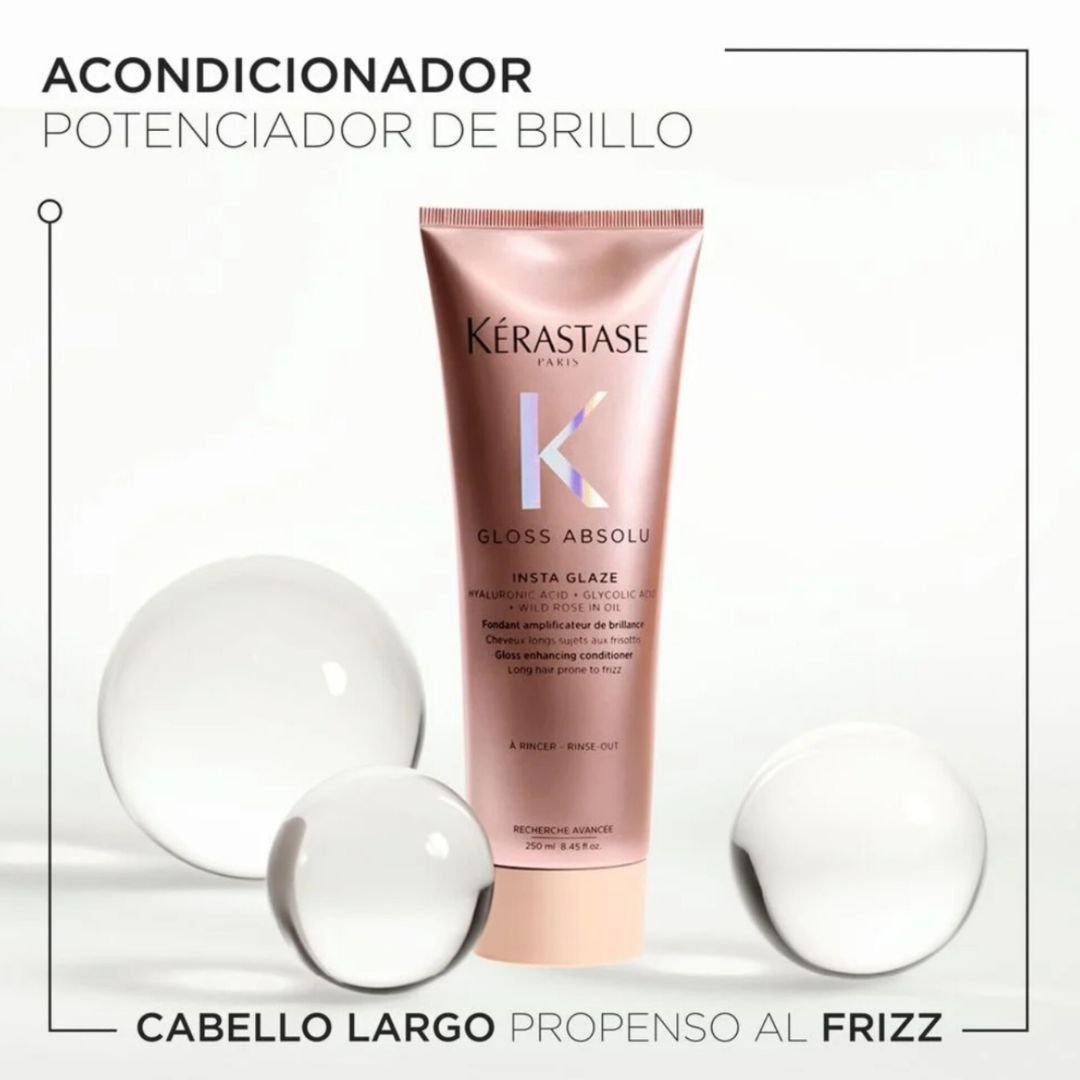 Acondicionador Anti Frizz con Efecto Brillo Fondant Gloss Absolu Insta Glaze 250ml