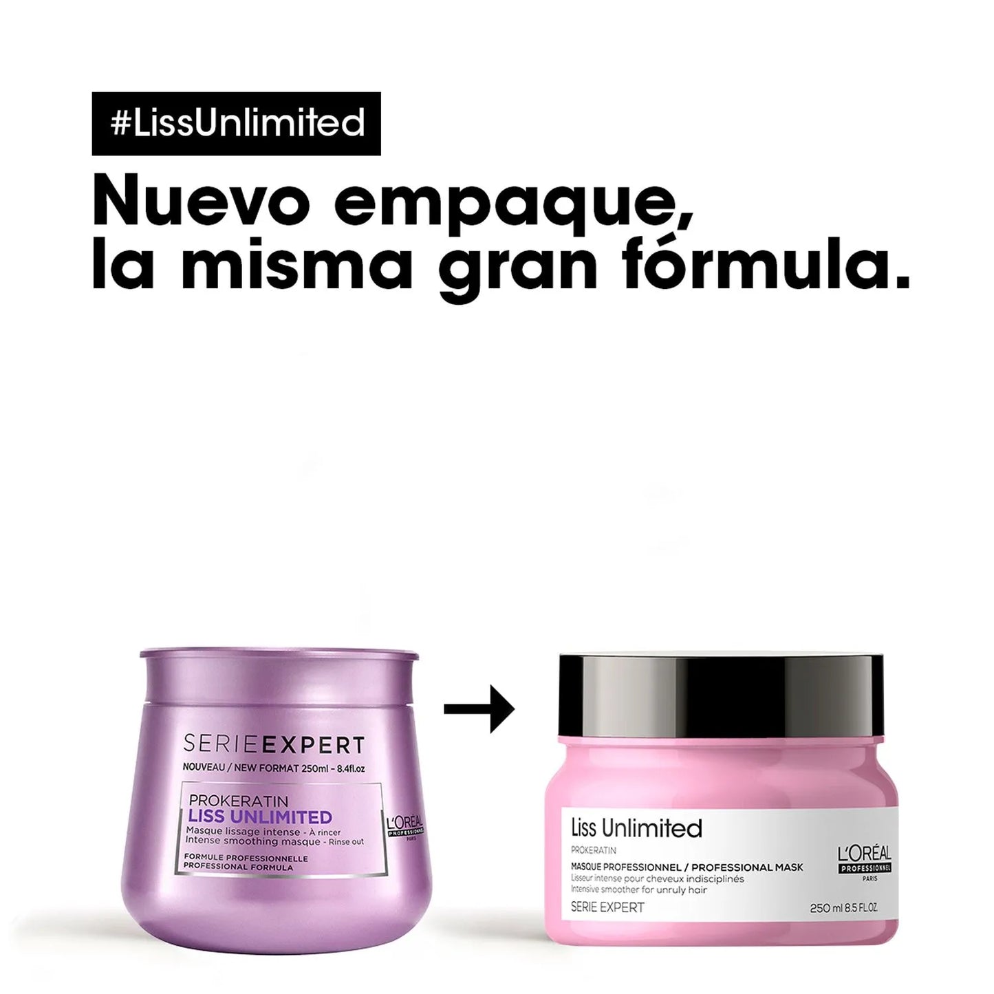 Mascarilla LOréal Professionnel Liss Unlimited control anti frizz 250ml
