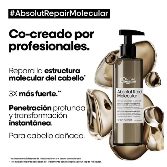Tratamiento reparador en Serúm LOréal Professionnel Absolut Repair Molecular 250ml
