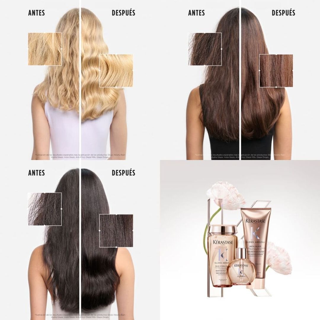 Acondicionador Anti Frizz con Efecto Brillo Fondant Gloss Absolu Insta Glaze 250ml