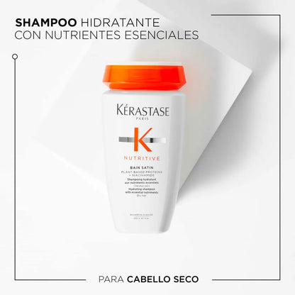 Shampoo Nutritive Bain Satin nutrición cabello ligeramente seco – Kérastase 250ml