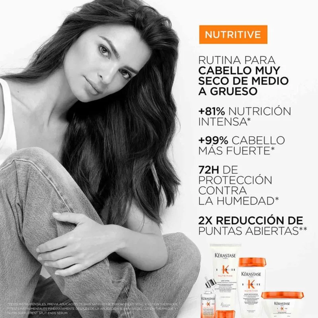 Shampoo Nutritive Bain Satin nutrición cabello ligeramente seco – Kérastase 250ml