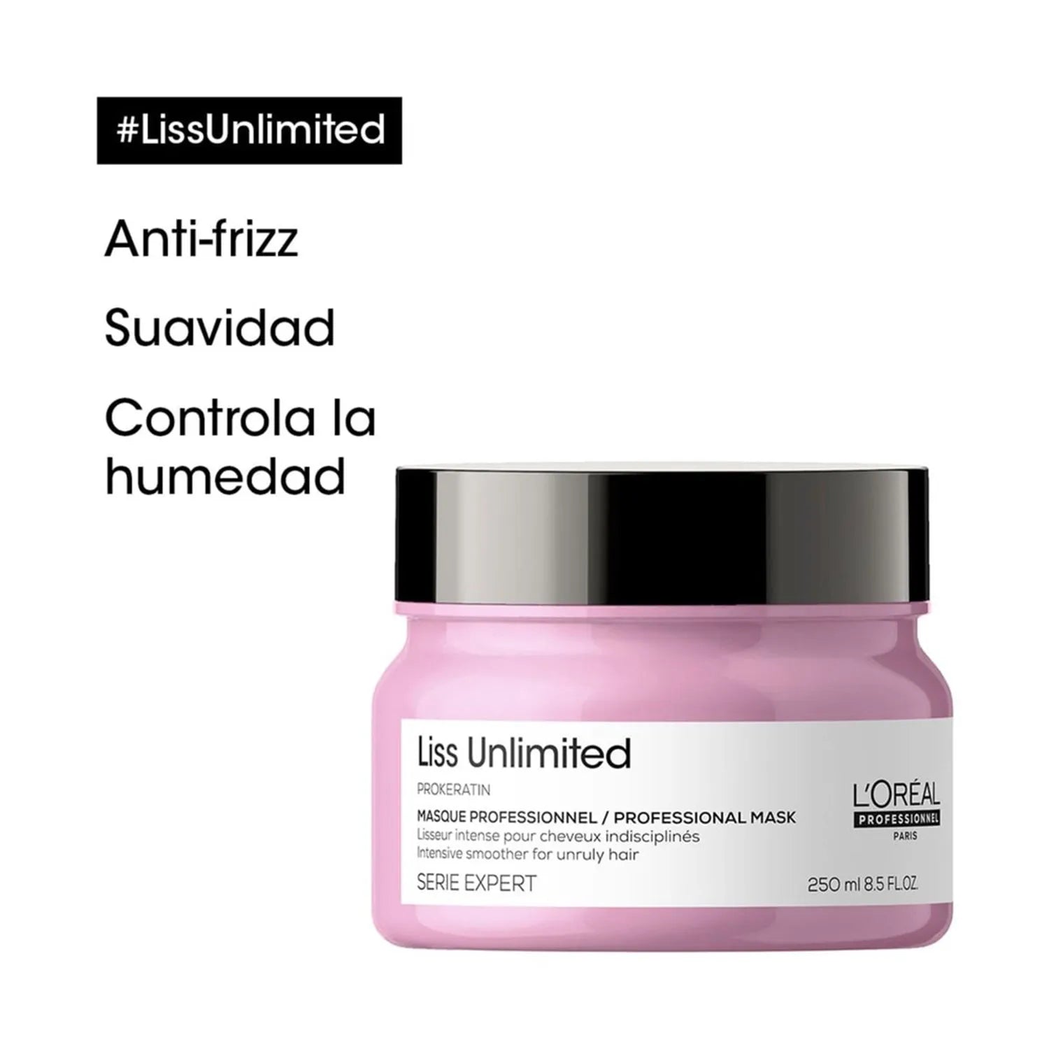 Mascarilla LOréal Professionnel Liss Unlimited control anti frizz 250ml