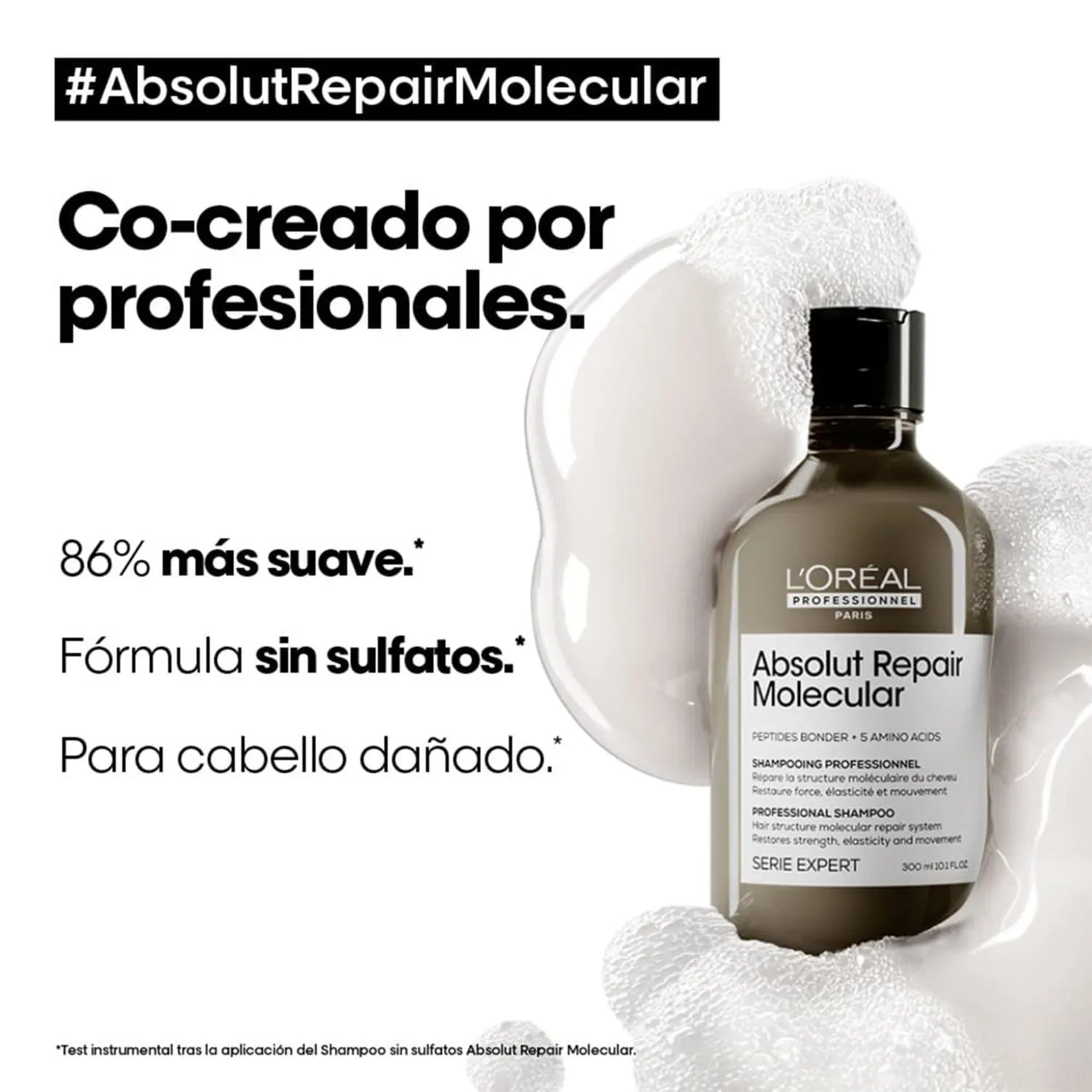 Shampoo LOréal Professionnel Absolut Repair Molecular para cabello muy dañado 300ml